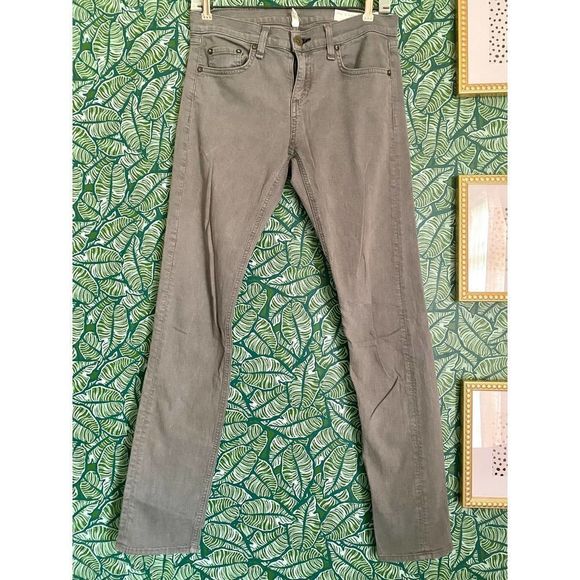 rag & bone | The Dre Boyfriend Jeans Gray Aged Sage Size 26 - Picture 1 of 5
